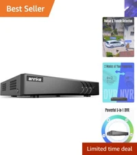 3K Lite H.265+ Security DVR with AI Detection & 10CH Remote Access – No HDD