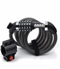 Cable Bike Lock AntiTheft Lock 6FT 5 Digit Resettable Code Secure Lock