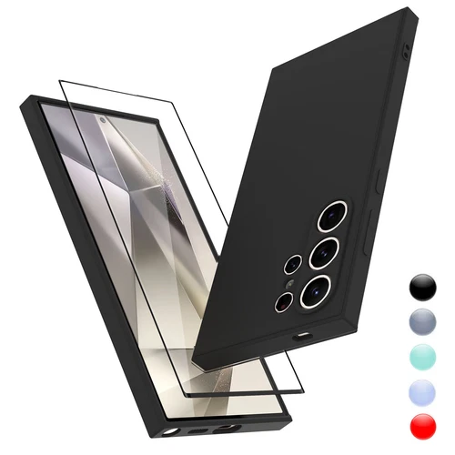 Für Samsung Galaxy S25 S25 Plus S25 Ultra Silikon Hülle Case Cover + Hartglas - Bild 18 von 46