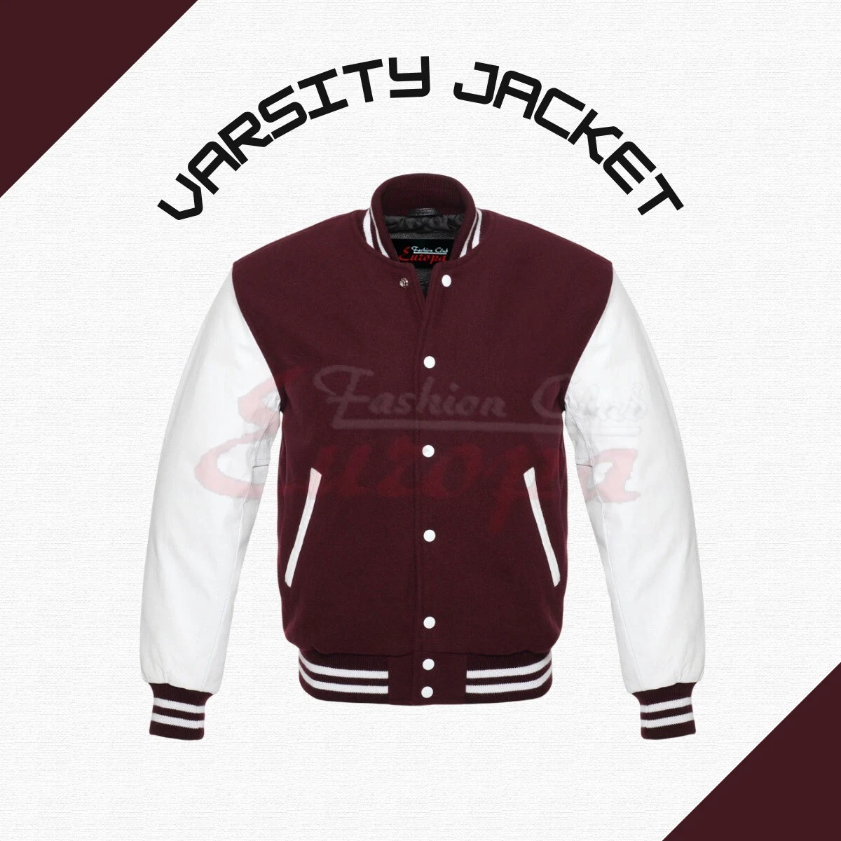 Wool Varsity Letterman Jacket Men’s Baseball College Varsity Coat Sportswear