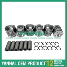 6X 3135M135 Piston std size 105mm For Perkins 1106D-E66TA Engine