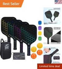Pickleball Paddles Set of 4 or 2, USAPA Approved Fiberglass Rackets Lightwe...