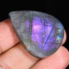 Amazing Natural Labradorite Pear Shape Cabochon, 74.25 CRT 37X28X9 MM U-25
