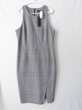 NWT Banana Republic Shift Dress Womens 14 Houndstooth Office Career Zip