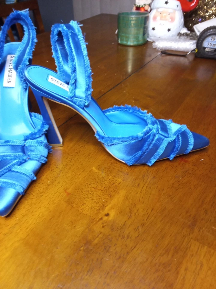 Steve Madden Larysa регулируемый ремень слинга каблук в кобальтовый синий - Изображение 4 из 4