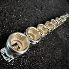 Ko-ken  RS3450A/9 Nut Grip 3/8 Drive SAE Socket Set 1/4” - 3/4” Made In Japan