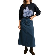 Horse Graphic Sweatshirt Blue Crewneck Pullover Equestrian Cozy Top