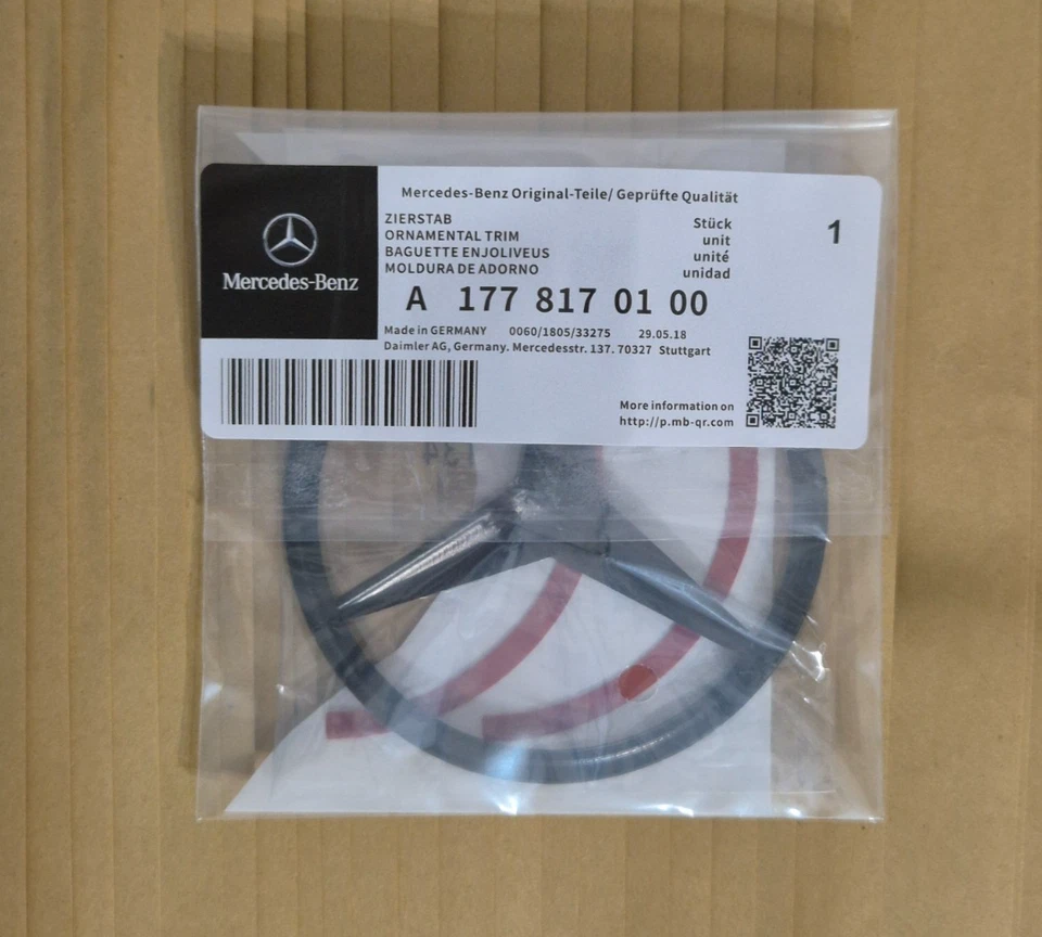 Logo Stemma Baule Posteriore 80mm COMPATIBILE MERCEDES Classe A W176 W177 W204 - Immagine 3 di 3