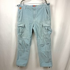 Empyre Light Blue Corduroy Cargo Skate Pants Baggy Relaxed Fit Men s Sz 34 Y2K