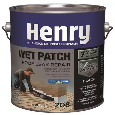 #ad #ad 208 Wet Patch Black Roof Leak Repair Sealant 0.90 Gal. $24.90