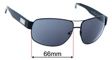 SFx Replacement Sunglass Lenses fits Prada SPR61L - 66mm Wide