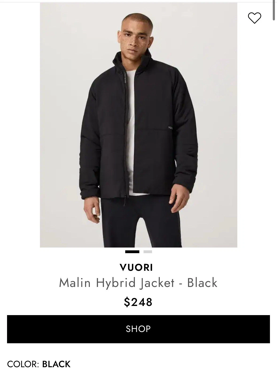 Vuori Malin Hybrid Jacket Size L