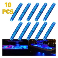 10pcs LED Side Marker Indicators Lights Waterproof Blue for Car Truck SUV Cool