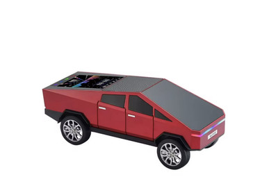 Cyber Truck Red Wireless Portable Speaker with Display Connects with All Phones