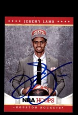 Signed Basketball Card Auto Jeremy Lamb 2012-13 Hoops #286 Houston Rockets