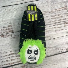 Beetlejuice Slippers Character Slipper Socks No-Slip Sole Mens 6-8 Womens 7-9