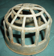 Vintage Flower Frog Metal Wire Cage Round Dome Top Flower Arranger