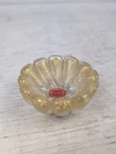 MCM Murano 1960's Italian Art Glass Archimede Seguso Clear Bowl With Gold Leaf
