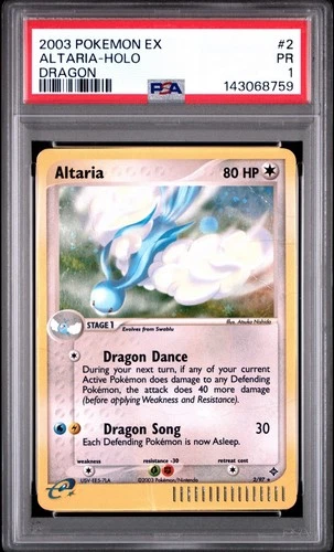 PSA 1 Altaria #2 EX Dragon Holo Foil 2003 Pokemon E Reader PR