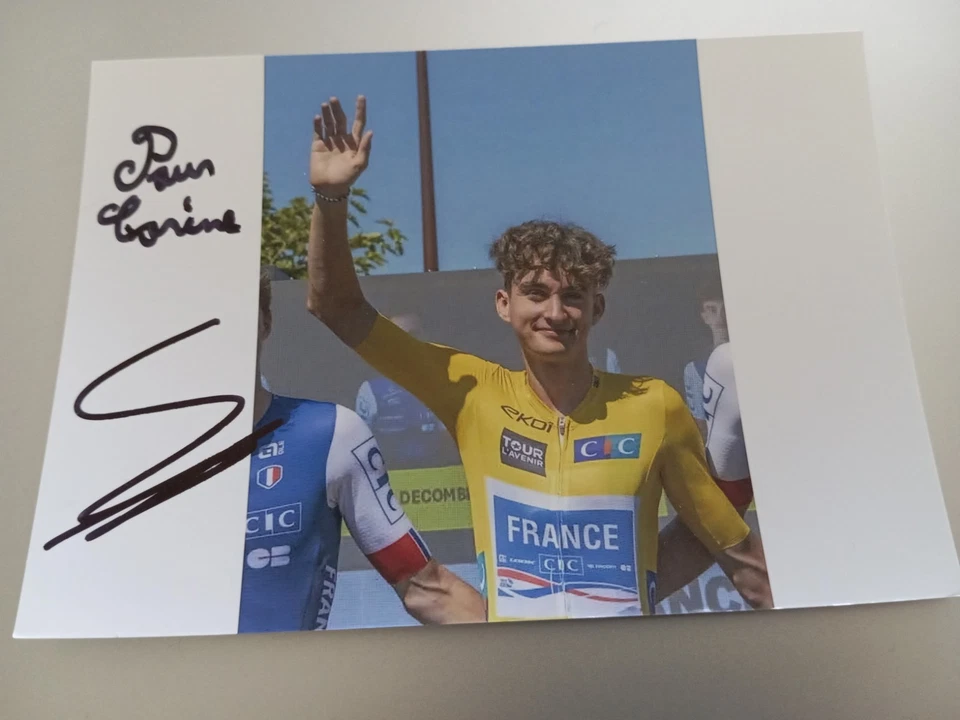 Autographe De Paul Seixas Tour De France Cycliste 12/17 - Photo 2/2
