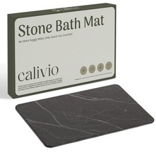 Calivio Quick Dry Shower Stone Bath Mat, 23.5 Inches X 15.5 Inches, Charcoal