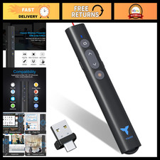 Wireless Presentation Clicker 100ft Range, USB/USB-C Remote for Mac/Windows