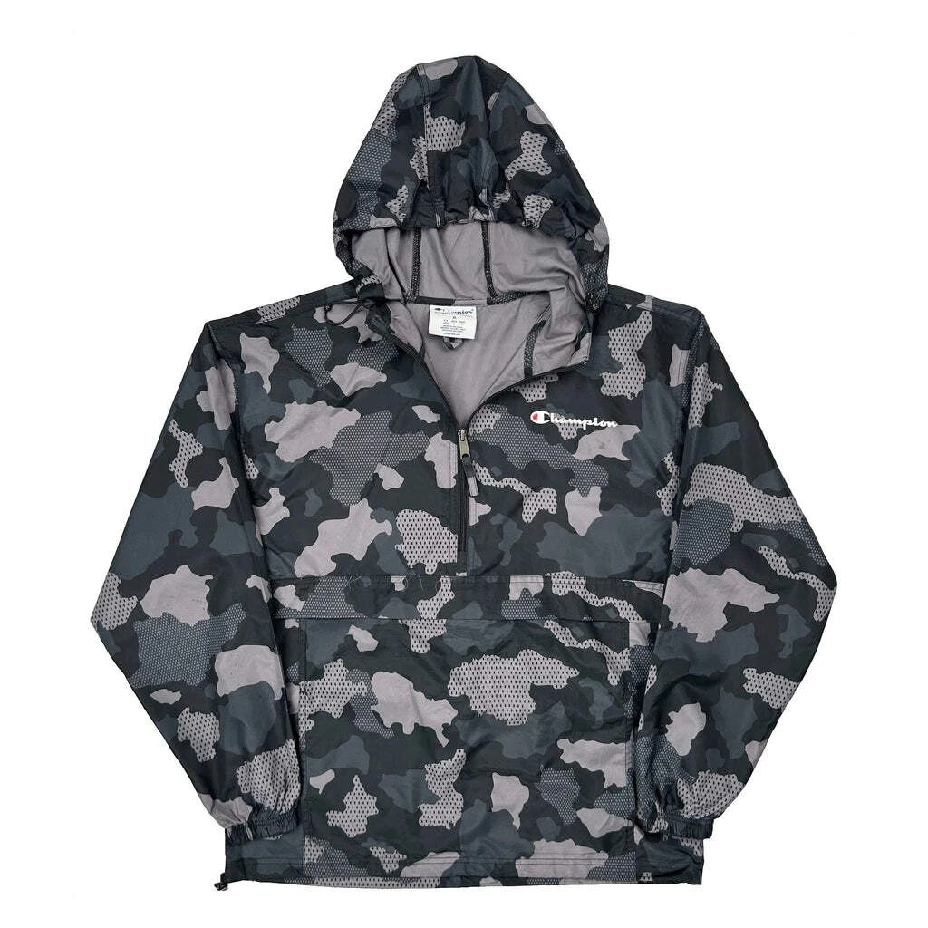 Champion Camo Windbreaker - Medium Grey Polyester