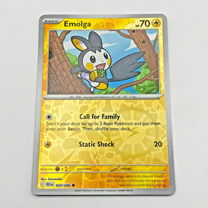 Emolga Pokemon Scarlet Violet Black Bolt Reverse Holo 029/086