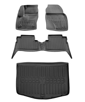 Gummimatten Fußmatten Kofferraumwanne für Ford C-Max 2 Baujahr 2010-2019