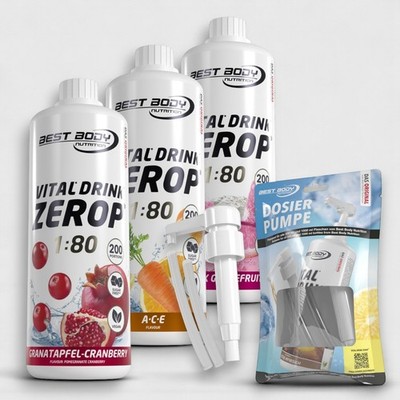Best Body Low Carb Vital Drink Getränkesirup Sirup ohne od. mit Dosierer Auswahl