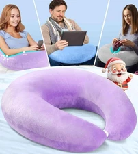 vamorry Gaming Pillow Arm Support Pillow for Bed  Sofa Ergonomic U-Shaped Lap...