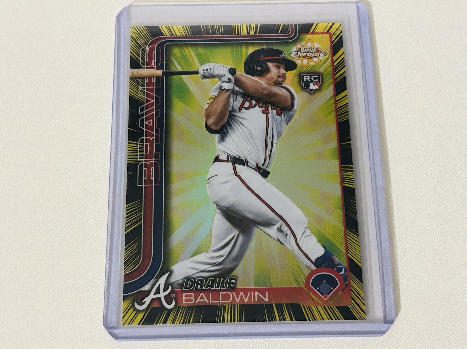 2025 Topps Chrome Update Drake Baldwin Radiating Rookie RC SSP #RR-28 Braves
