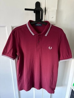 Fred Perry M3600 Twin Tipped Polo Shirt Men s M Brandy/White
