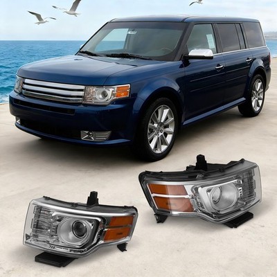 HID Headlight Front Left & Right Side For 2009-2012 Ford Flex Limited/Titanium