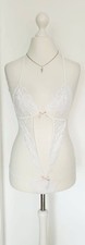 Body Baci Lingerie weiß Spitze rosa Größe S M neu