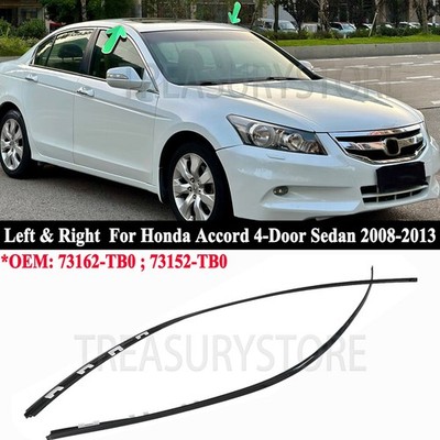 For Honda Accord 4-Door 2008-2013 Left & Right Roof Molding Trims Drip Side Piar