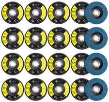 S SATC Flap Disc 20PCS Angle Grinder Disc 60 Grit Flap Disc 4-1 2 Inch Zirconia 