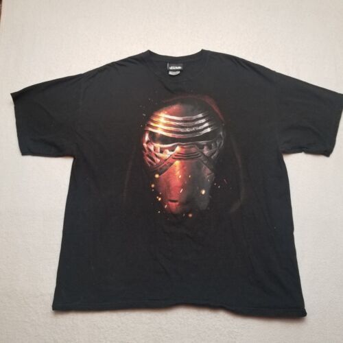 Star Wars: 'Kylo Ren's Mask' TFA 100% Cotton black T-Shirt Lucasfilm Ltd Sz 2XL