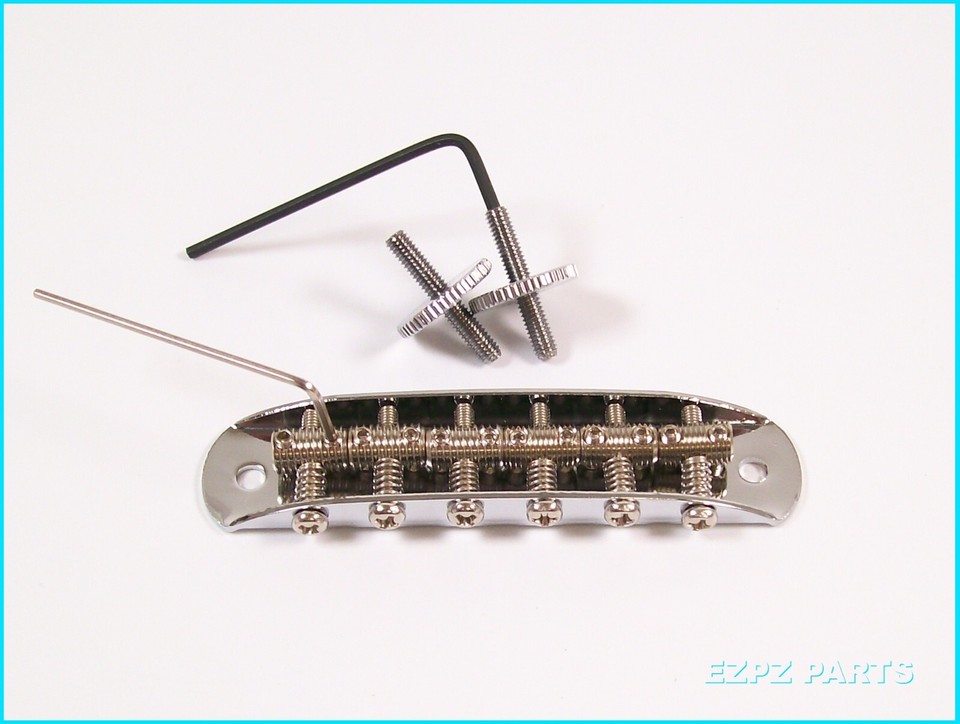 Vintage Japanese style Super Low Profile Chrome Guitar Bridge VR3 EZPZ