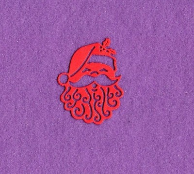 SANTA FACE JOLLY die cuts scrapbook cards