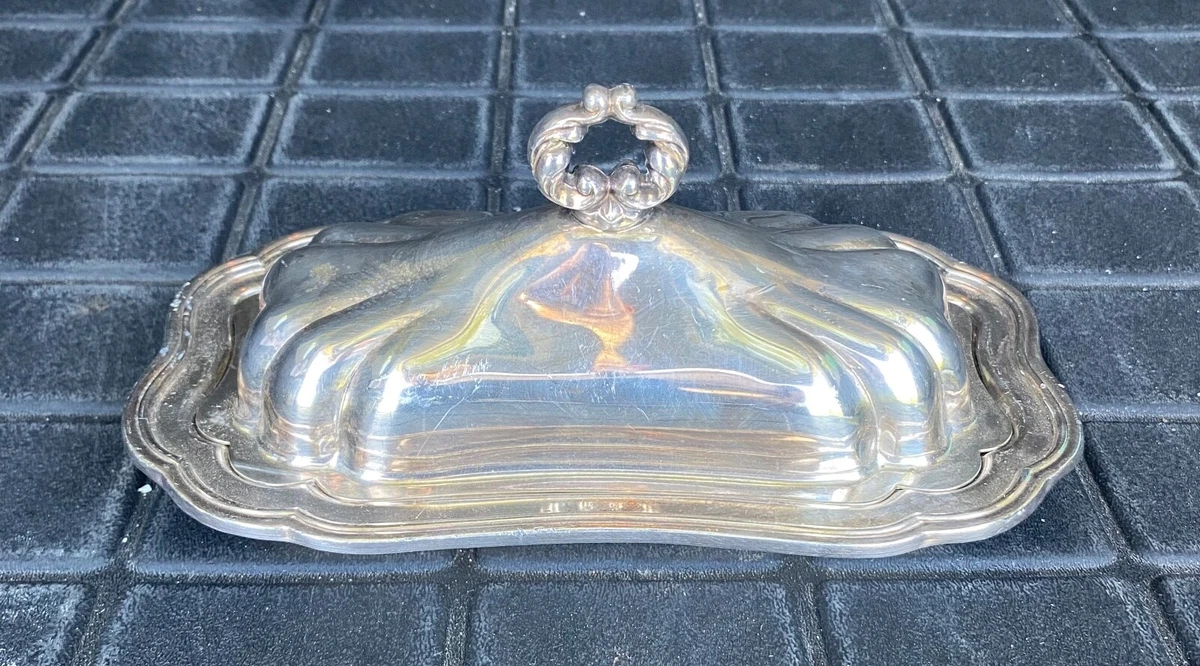 FB Rogers Silver Coin Antique US Silver-Plated Butter Dishes for