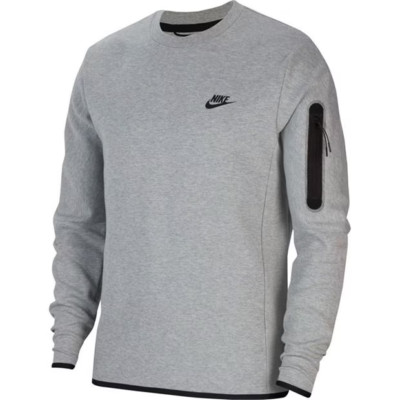 Nike Herren grau & schwarz Sportswear Tech Fleece Sweatshirt XL neu mit Etikett Ref C536