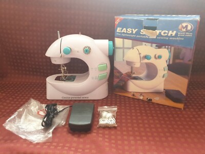 JML Easy Stitch tragbare Mini Nähmaschine & Fußpedal, Ersatznadel etc.