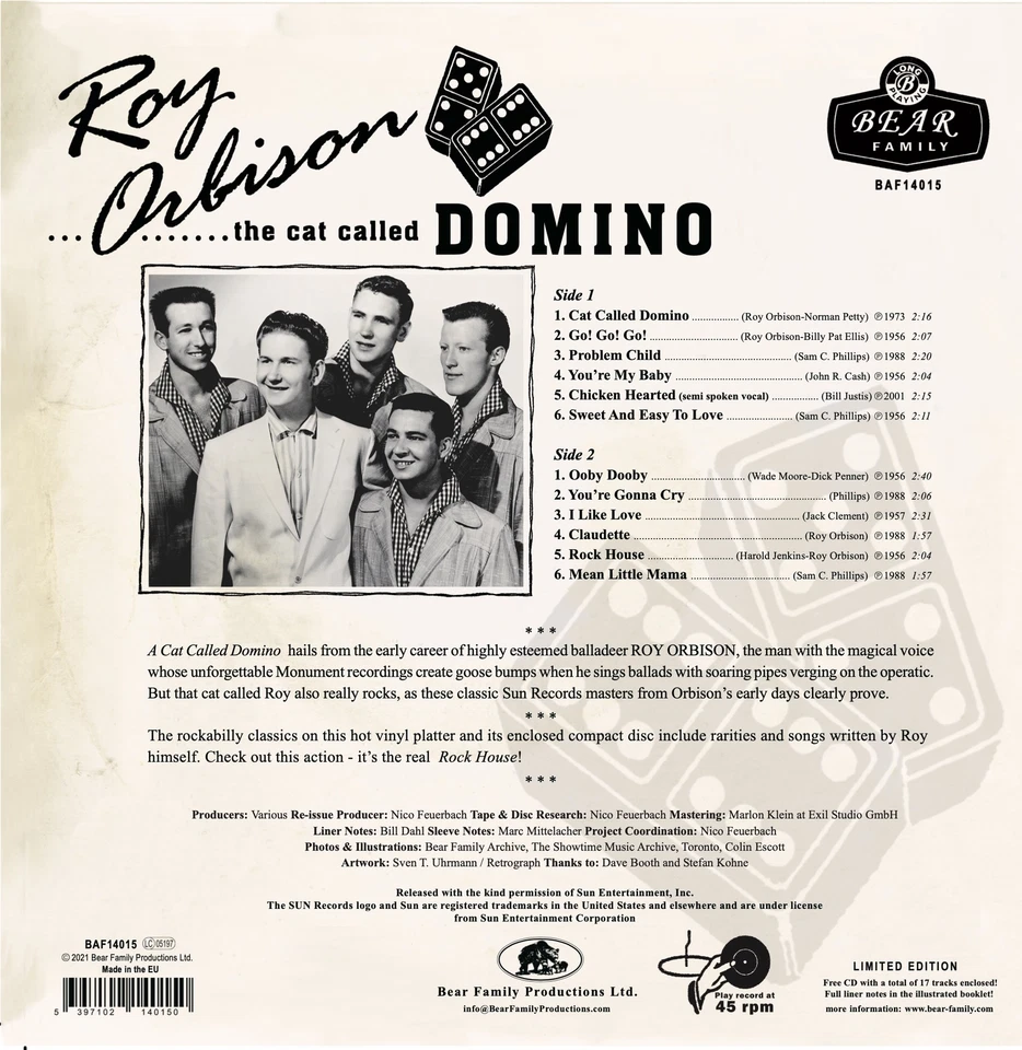 Roy Orbison - The Cat Called Domino (LP, 10inch & CD, Ltd., 45rpm) - Vinyl Ro... - Image 3 of 4