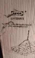 NEW MIB IKEA Hanging Pot Rack Ceiling for Kitchen W/18 HOOKS 30.5" X 16" WIDE