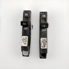 General Electric 15-Amp Thin Single-Pole Breaker TYPE THQP LOT OF 2