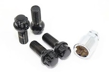 4 14x1.5 28mm Black Ball Seat Wheel Locks Audi Mercedes Volkswagen Porsche 4 14x1.5 28mm Black Ball Seat Wheel Locks Audi Mercedes Volkswagen Porsche