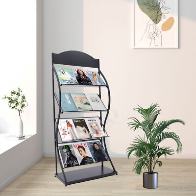 Multi-layer Book Shelf Rack Floor Storage Display Rack USspaper Comic Display