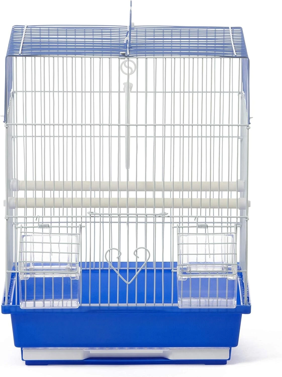 Prevue Pet Products Blue Flat Top Small Parakeet Cage, 12"L x 9"W x 15"H