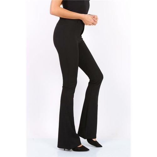 Black Flared Tight Trousers